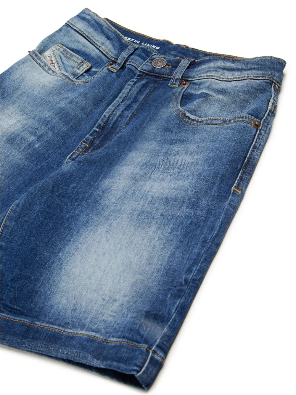 Distressed Denim Shorts