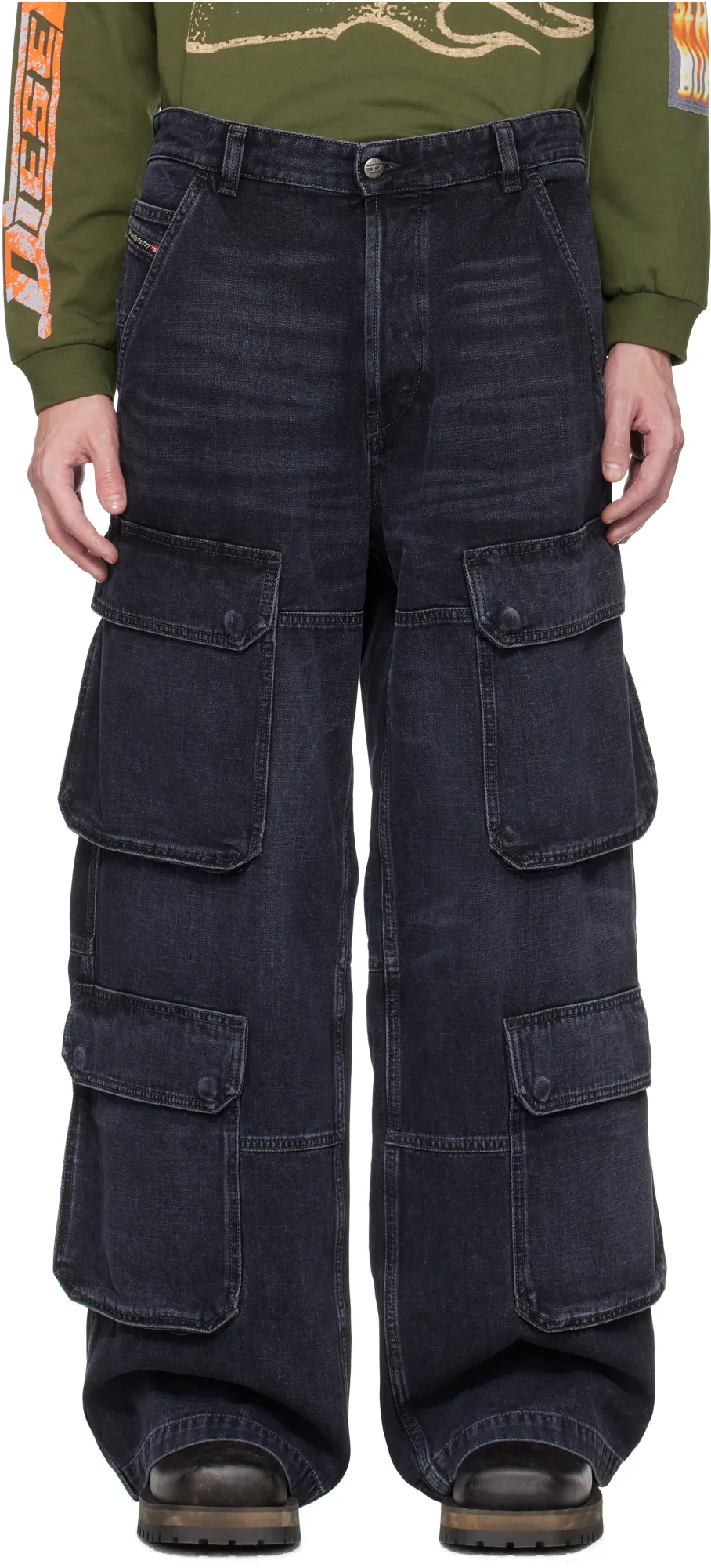 D-Touch-Cargo Relaxed Jeans