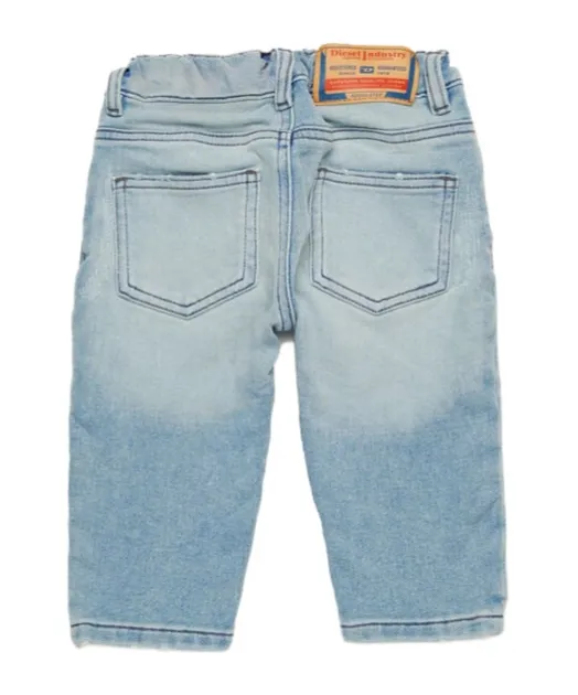 Distressed Elastic Waist Jeans