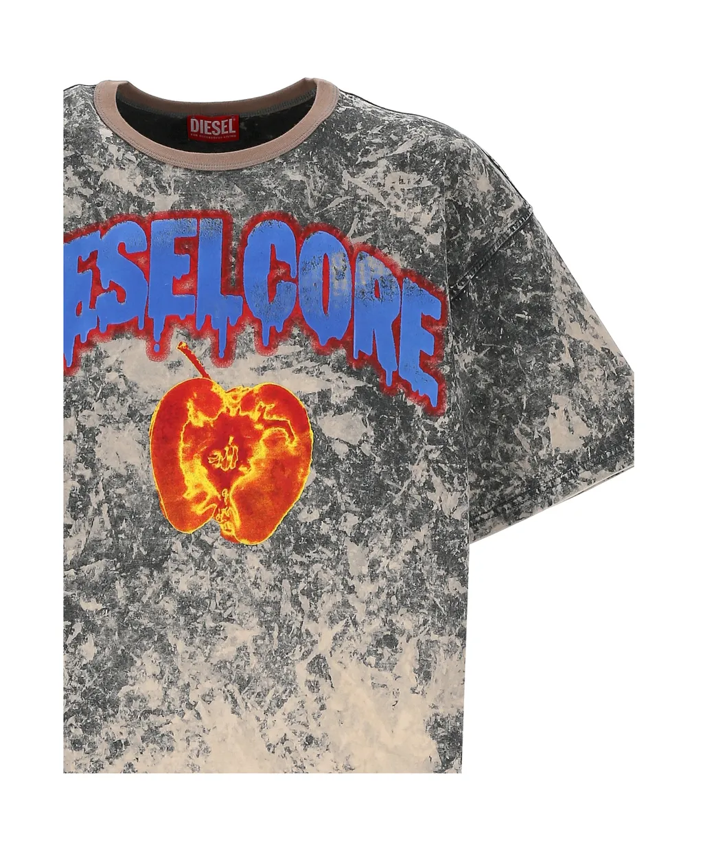 T-Boxt-R9 Logo Printed Crewneck T-Shirt