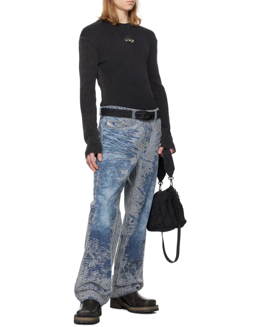 K-Darin-D Cut-Out Logo Distressed Jumper