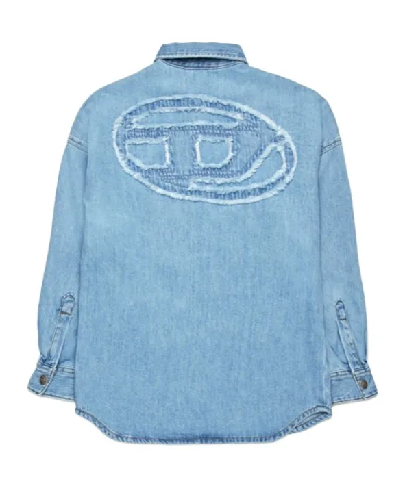 Long-Sleeved Denim Shirt