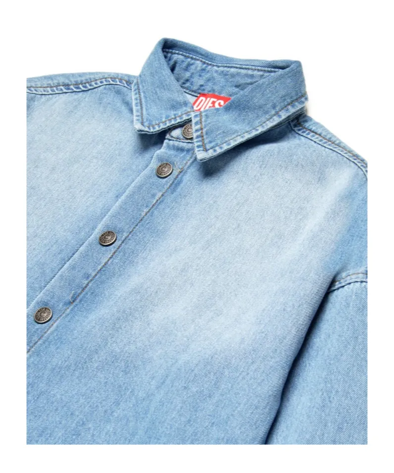 Long-Sleeved Denim Shirt
