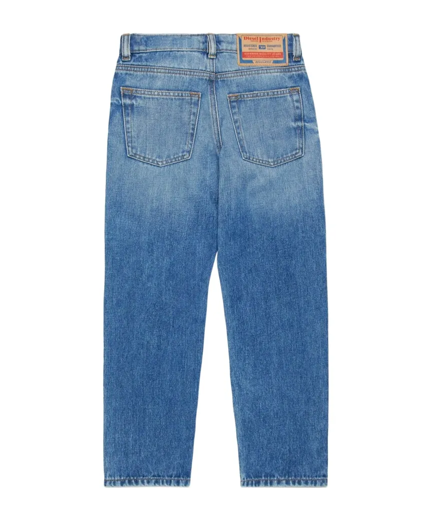 Mid-Waisted Straight-Leg Jeans