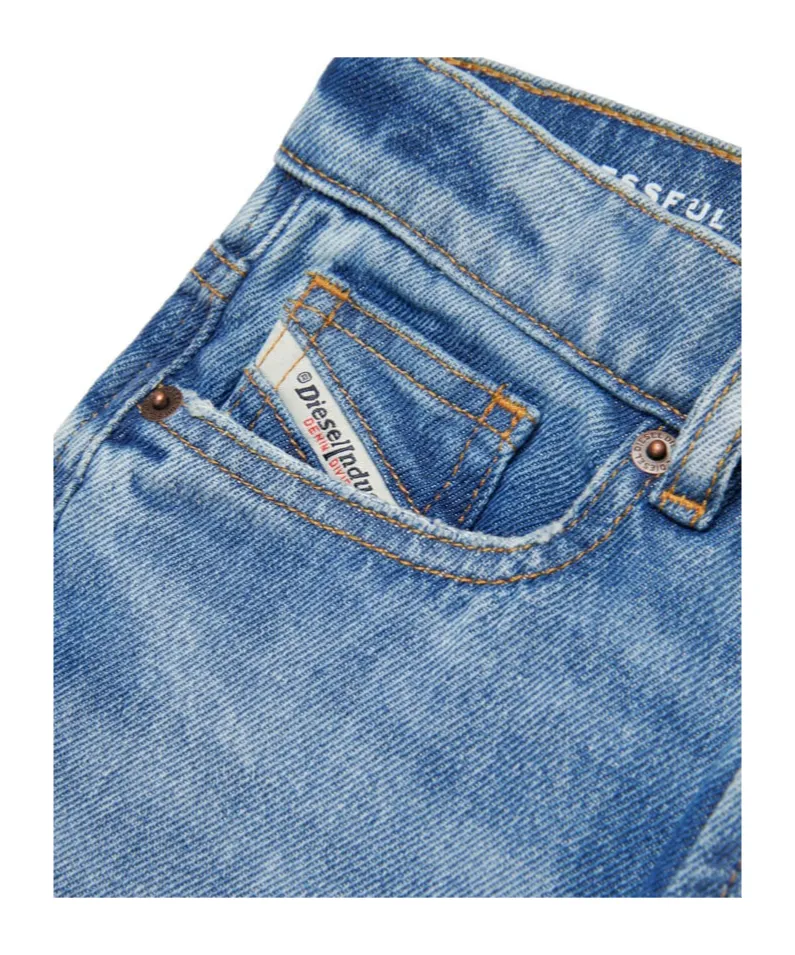 Mid-Waisted Straight-Leg Jeans