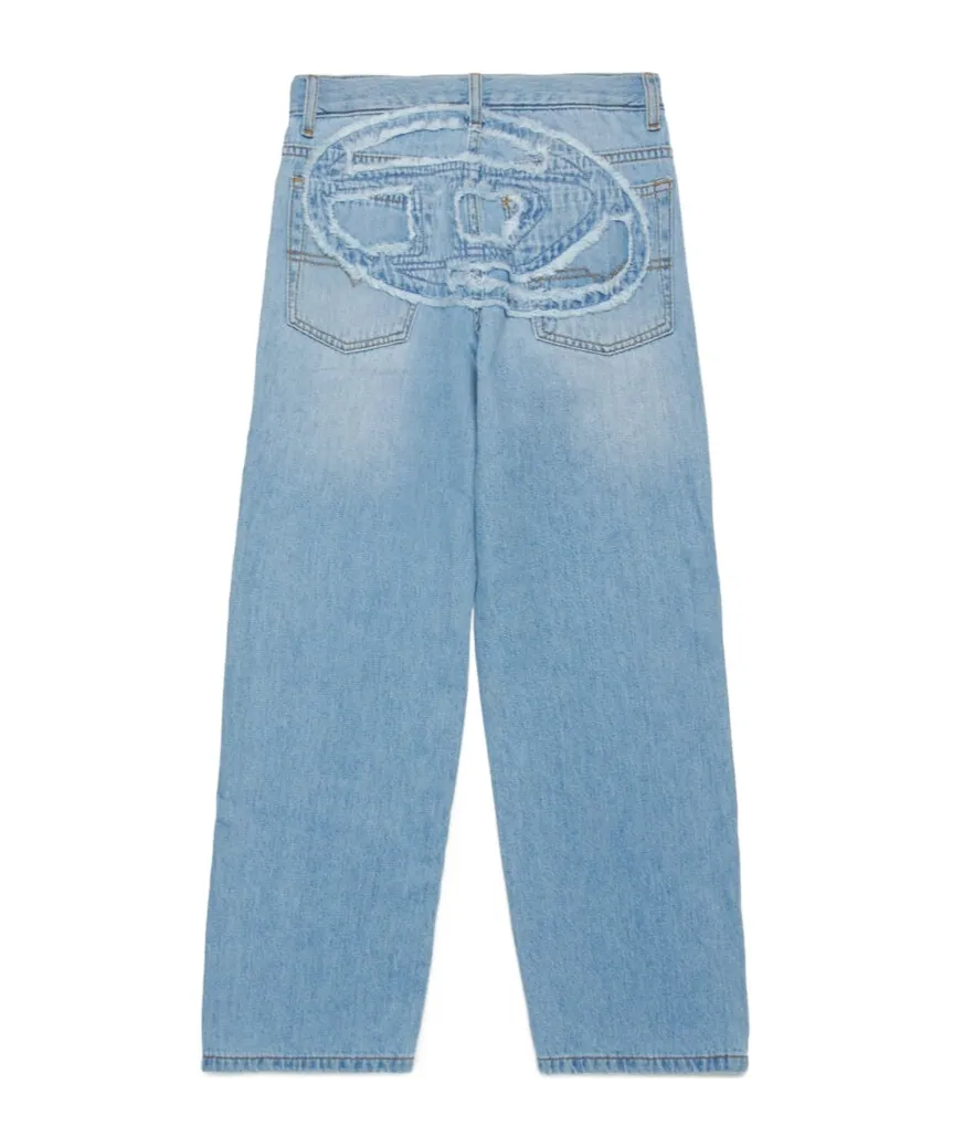 Oval-D Logo Applied Straight-Leg Jeans
