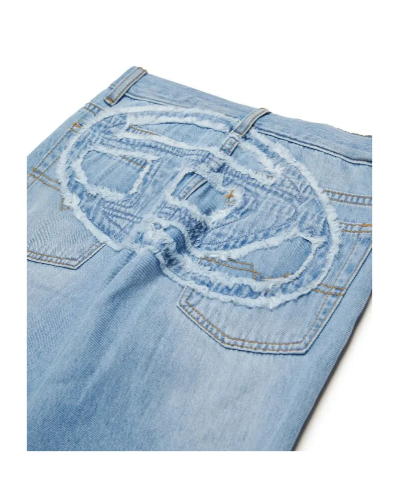 Oval-D Logo Applied Straight-Leg Jeans