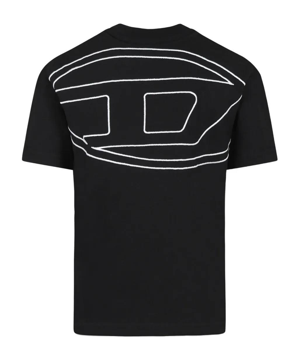 Oval-D Logo Embroidered Crewneck T-Shirt
