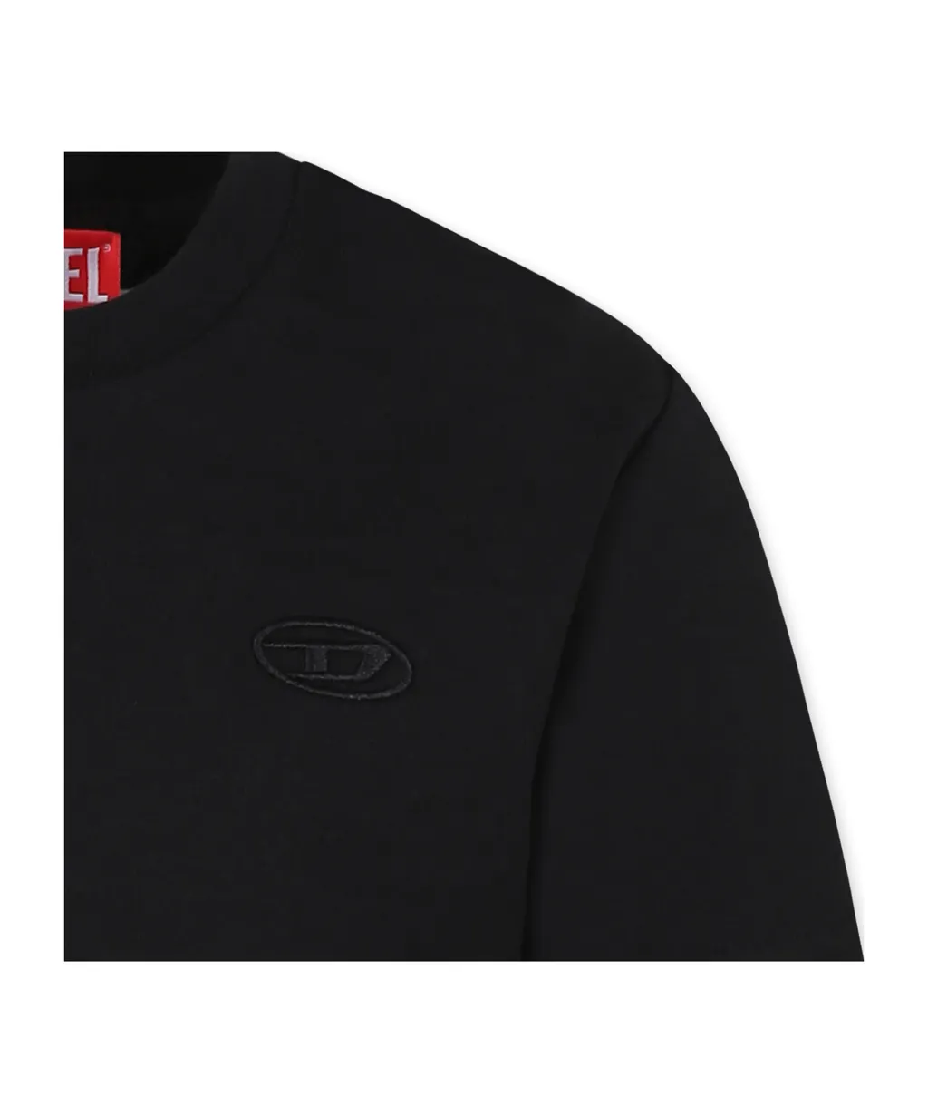Oval-D Logo Embroidered Crewneck T-Shirt