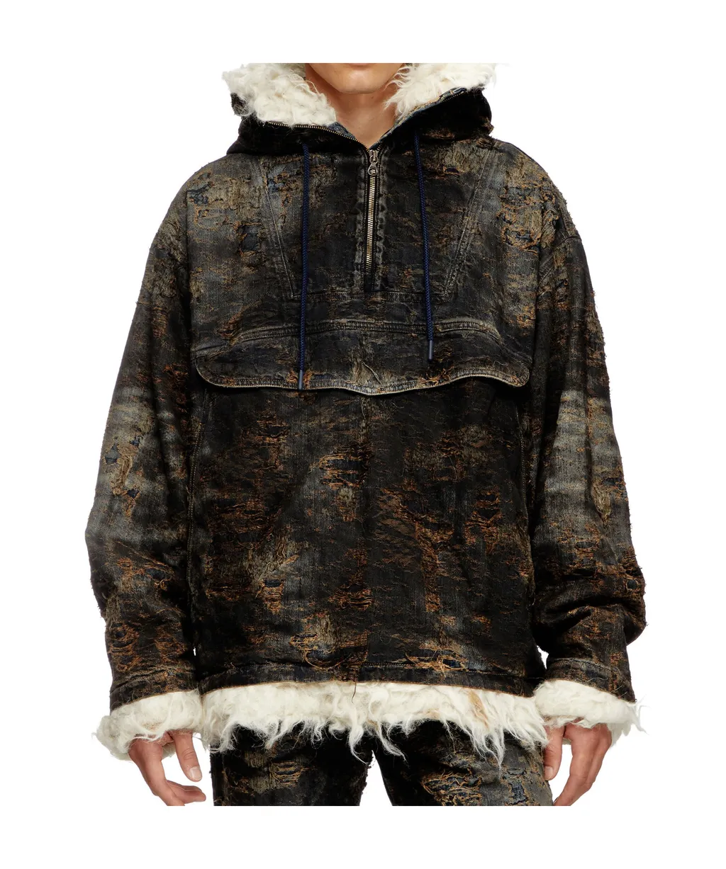 D-Arak-Fsf Hooded Coated Jacquard Jacket