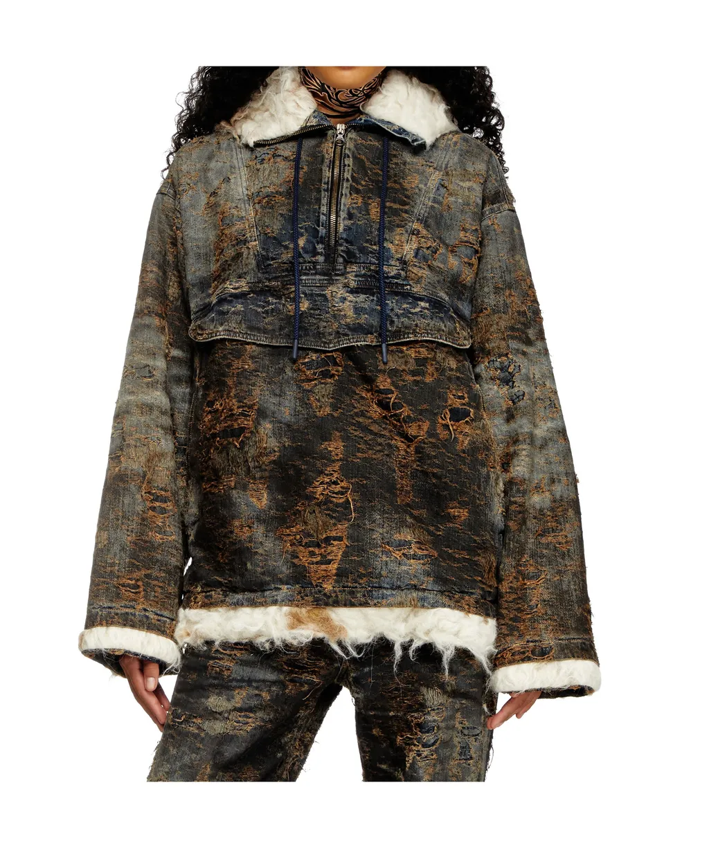 D-Arak-Fsf Hooded Coated Jacquard Jacket