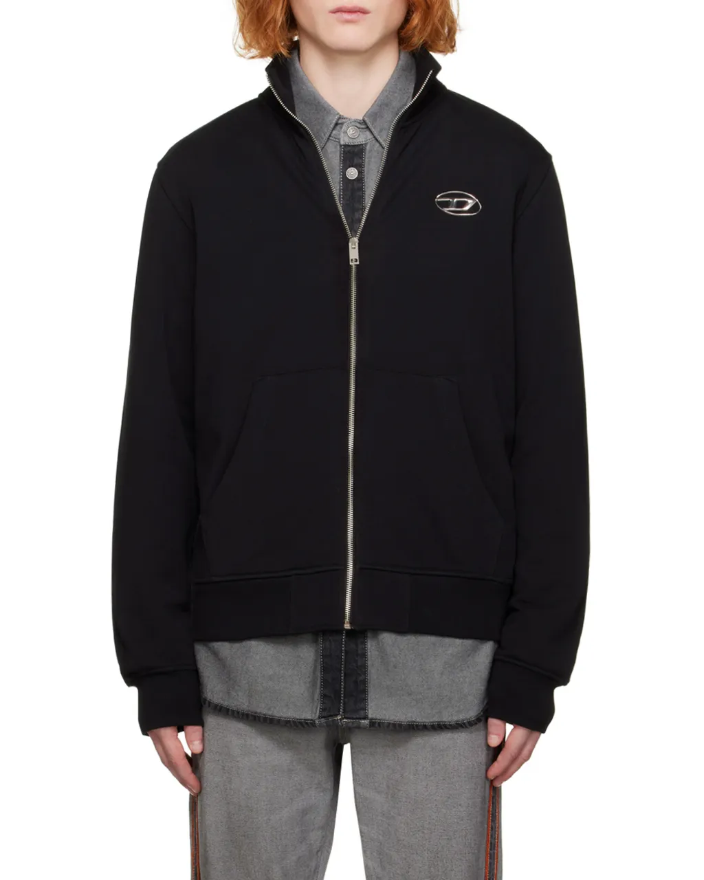 S-Ginni Logo Patch Zipped Hoodie
