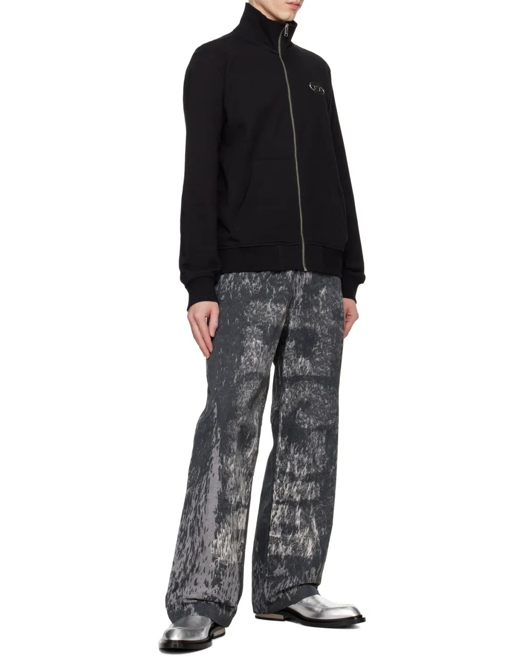 S-Ginni Logo Patch Zipped Hoodie
