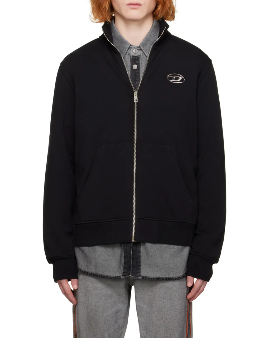 S-Ginni Logo Patch Zipped Hoodie