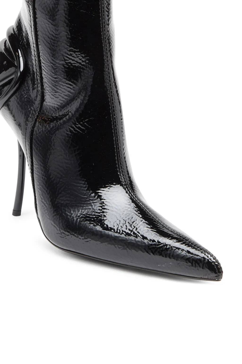 D-Ten&Half-Glossy Knee-High Boots