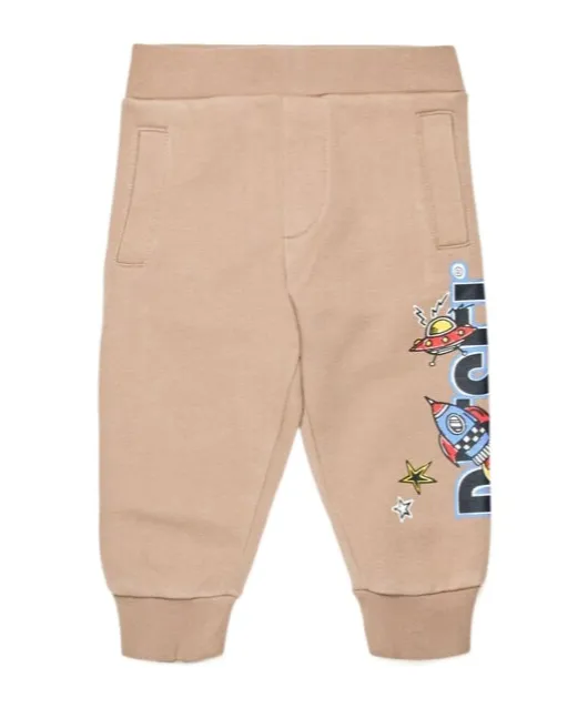 Graphic Printed Fleece Jogger Trousers