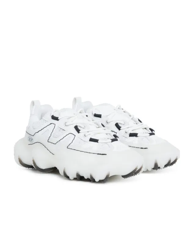 S-Prototype Round Toe Lace-Up Sneakers
