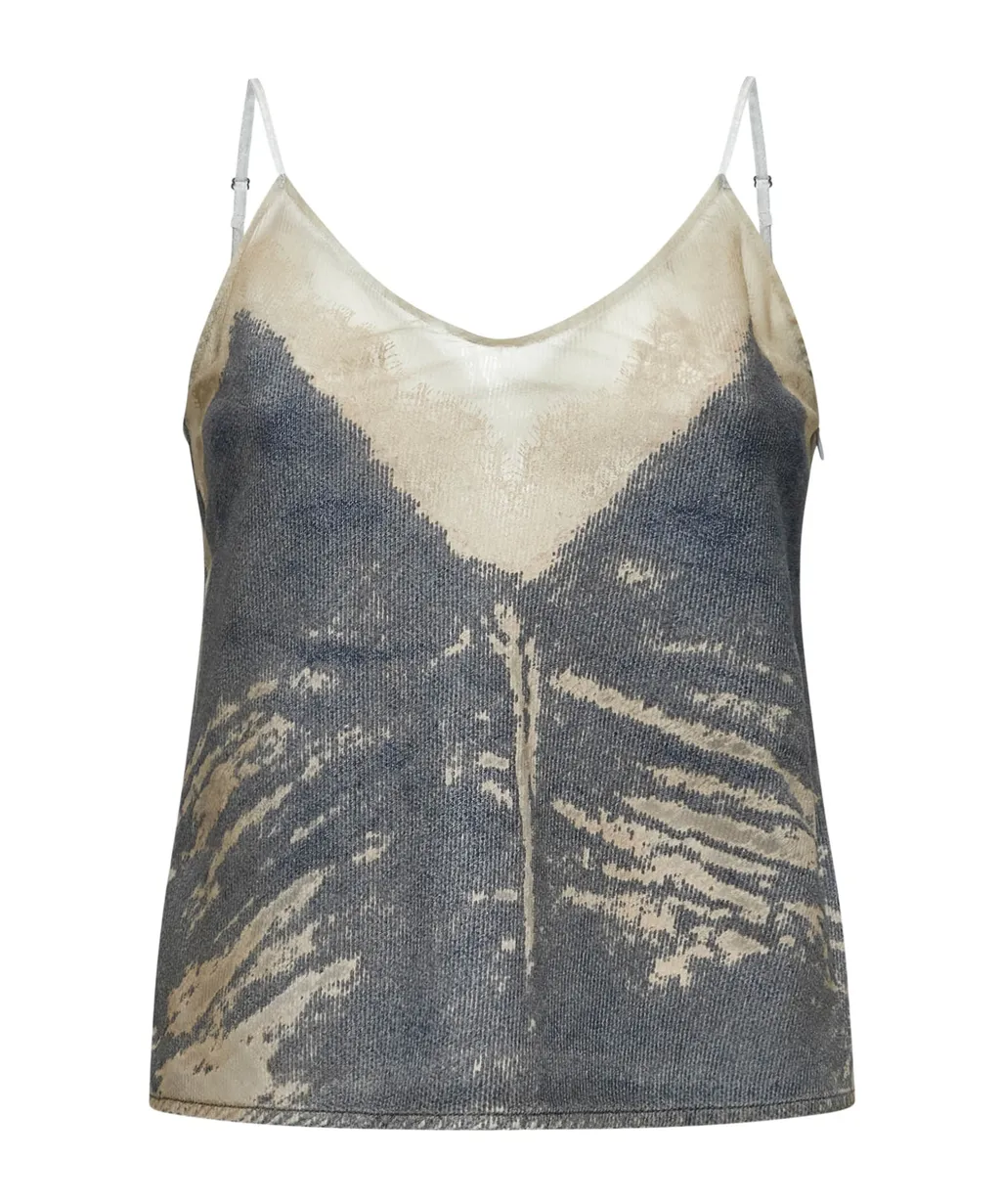 Spaghetti Strap Denim Top