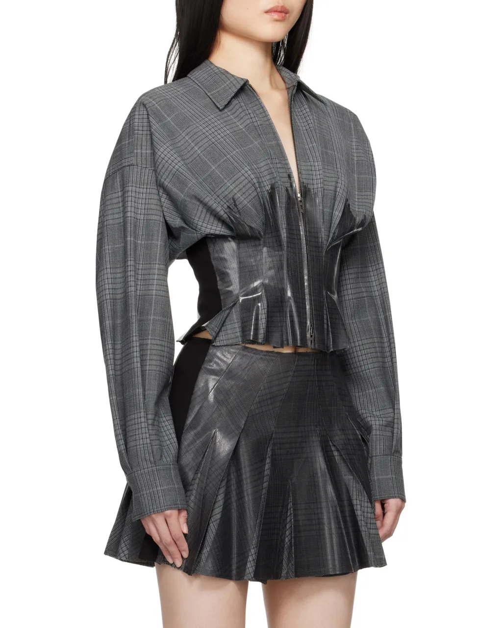 C-Anbu Plaid Long-Sleeved Shirt