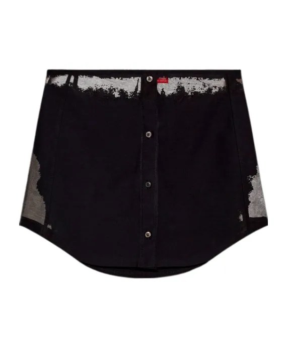 O-Malvy Curved Hem Mini Skirt