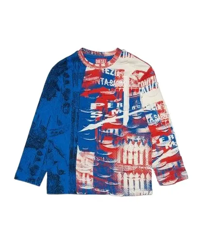 Graphic-Printed Long-Sleeved Top