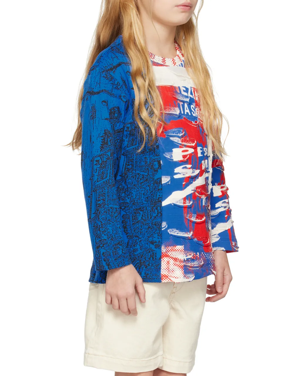Graphic-Printed Long-Sleeved Top