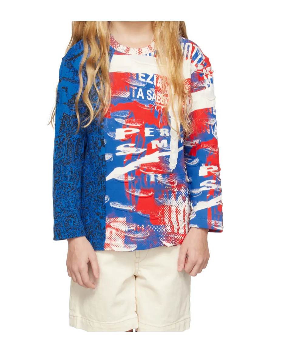 Graphic-Printed Long-Sleeved Top