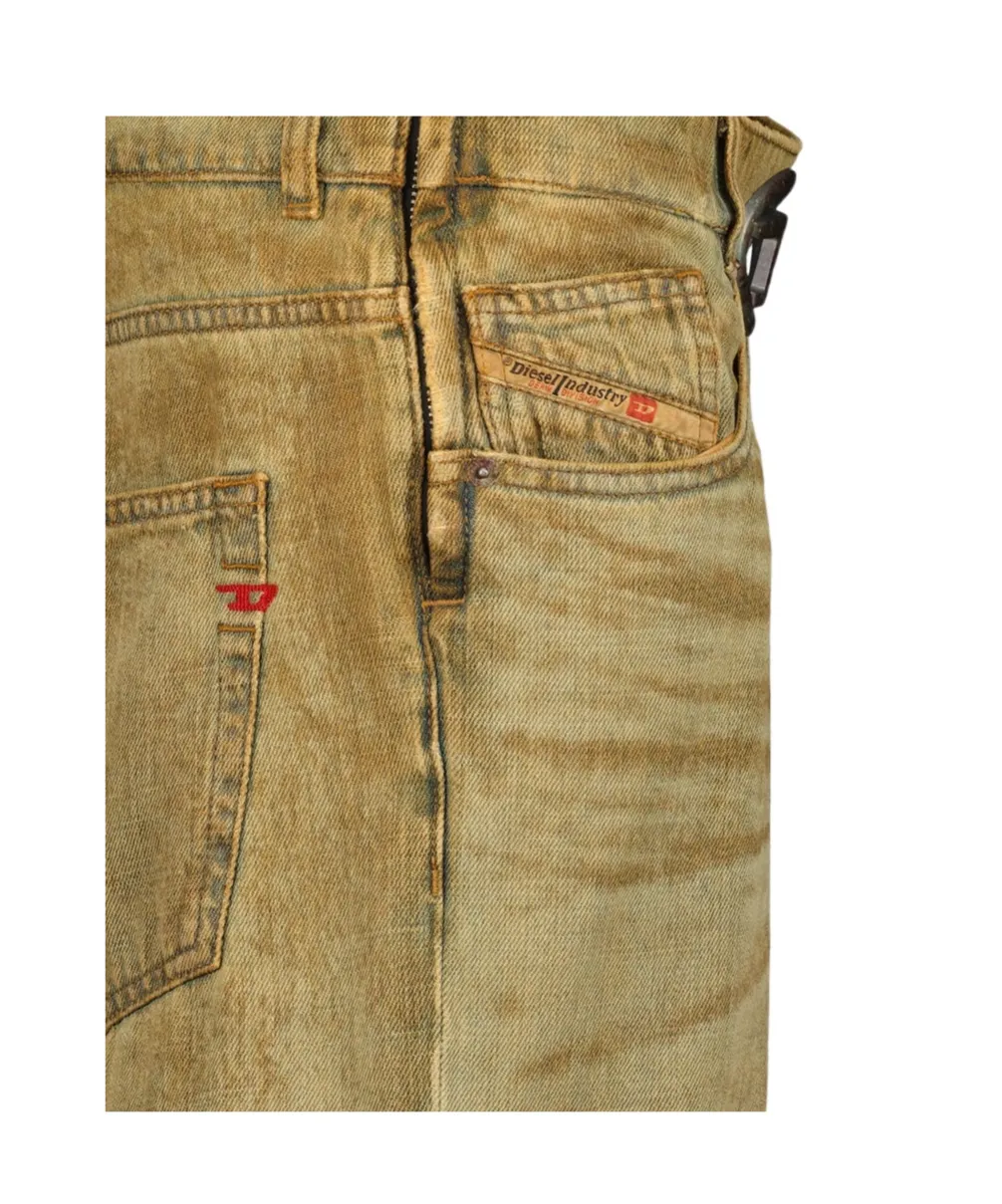 Logo Plaque Straight Leg Jeans