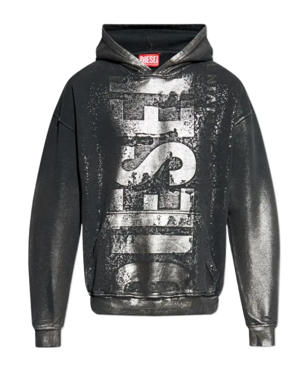 S-Boxt-Hood-Q6 Logo-Printed Hoodie