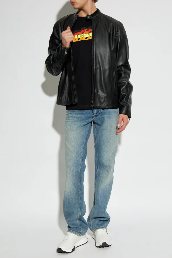 Zippered Leather Jacket