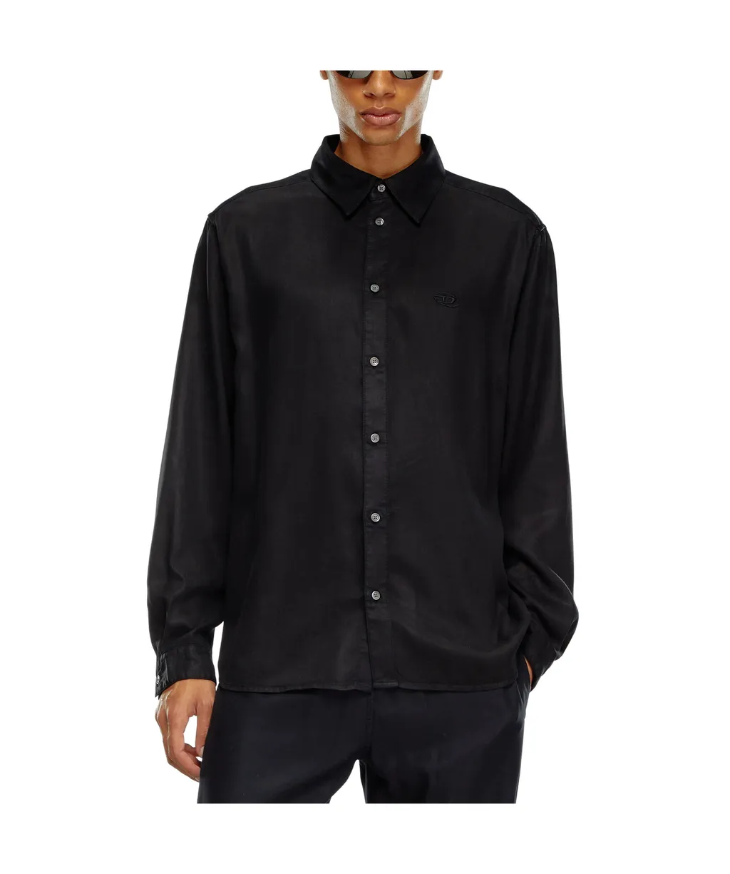 S-Simply-C Logo Embroidered Fluid Shirt