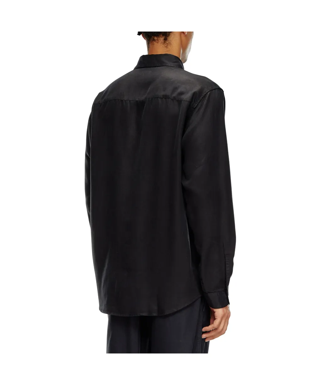S-Simply-C Logo Embroidered Fluid Shirt
