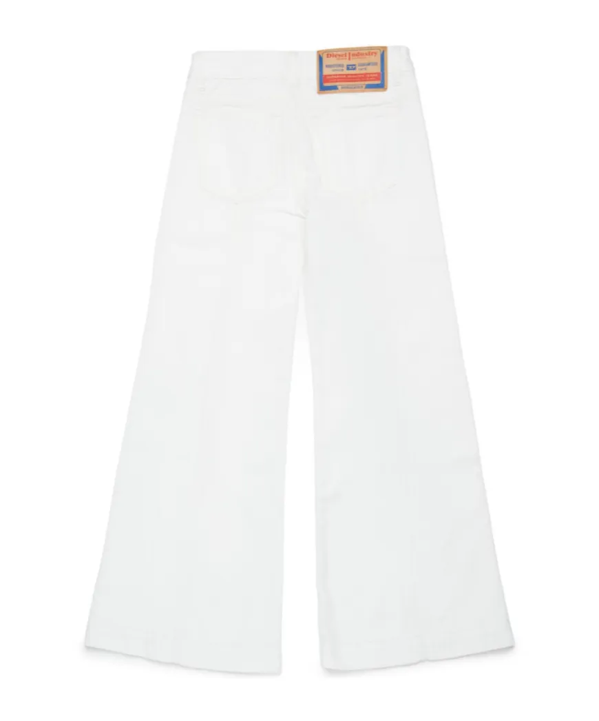 Logo Patch Wide Leg Jeans