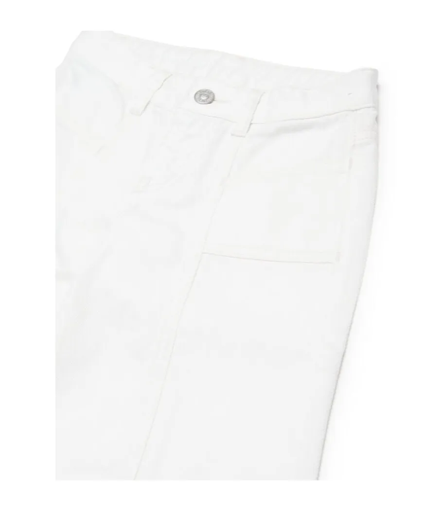 Logo Patch Wide Leg Jeans