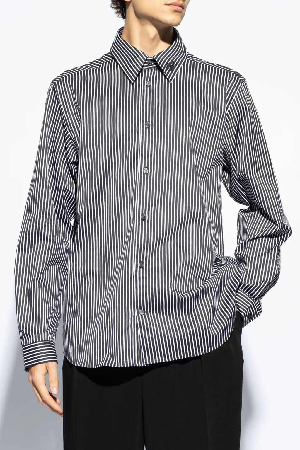 S-Turner-Stripe-D Striped Cotton Shirt