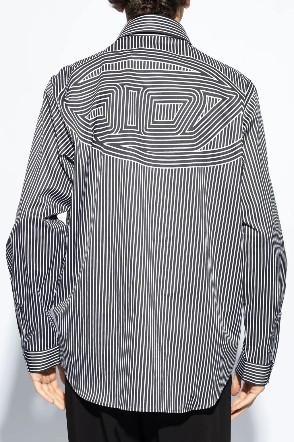 S-Turner-Stripe-D Striped Cotton Shirt
