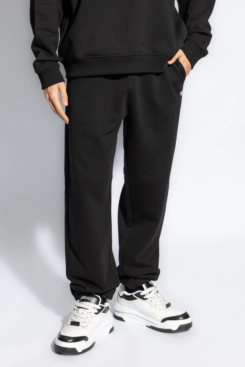 Logo-Patch Cotton Track Pants