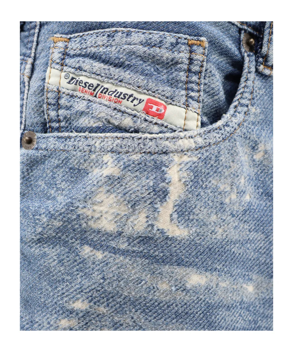 1996 D-Sire-Fsf Wide Leg Distressed Jeans