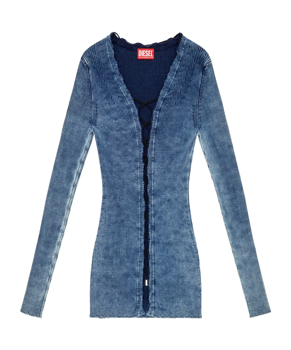 M-Acerata Ribbed-Knit Cardigan
