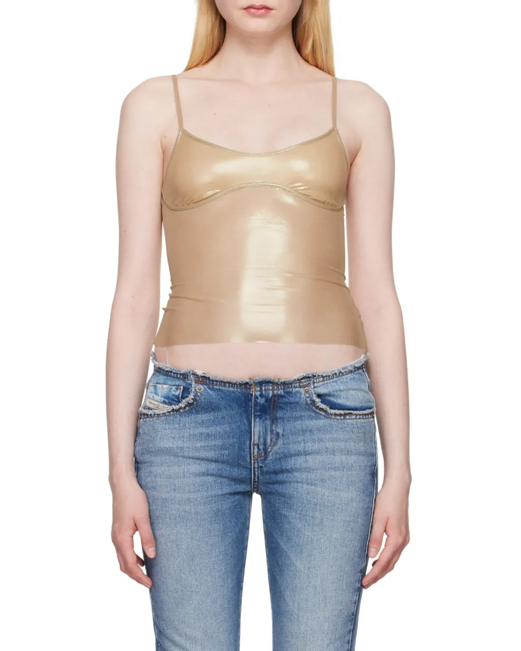Low Round Neck Elastic Mesh Sling