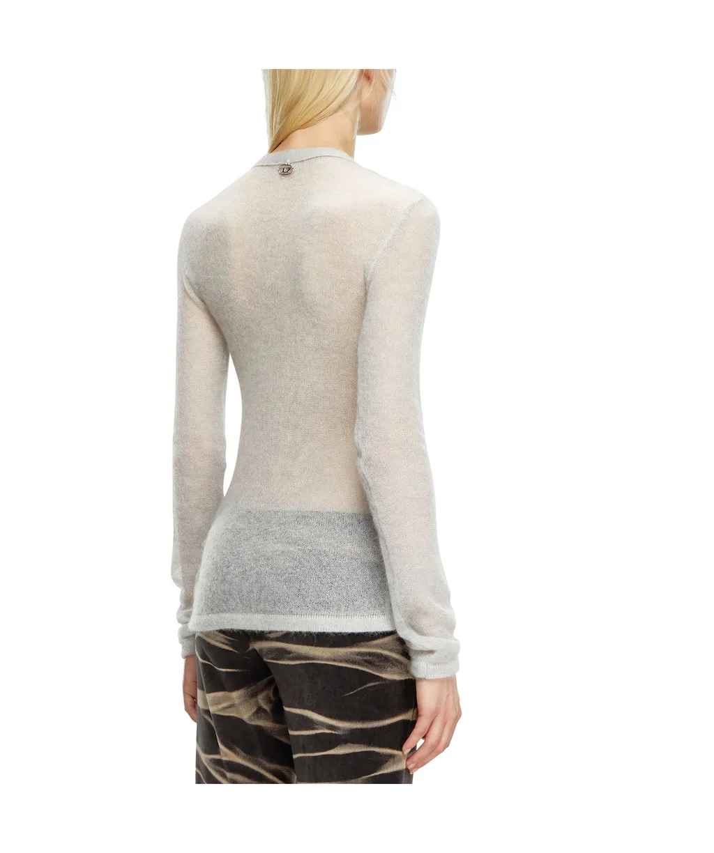 M-Arina Semi-Sheer Button-Up Cardigan