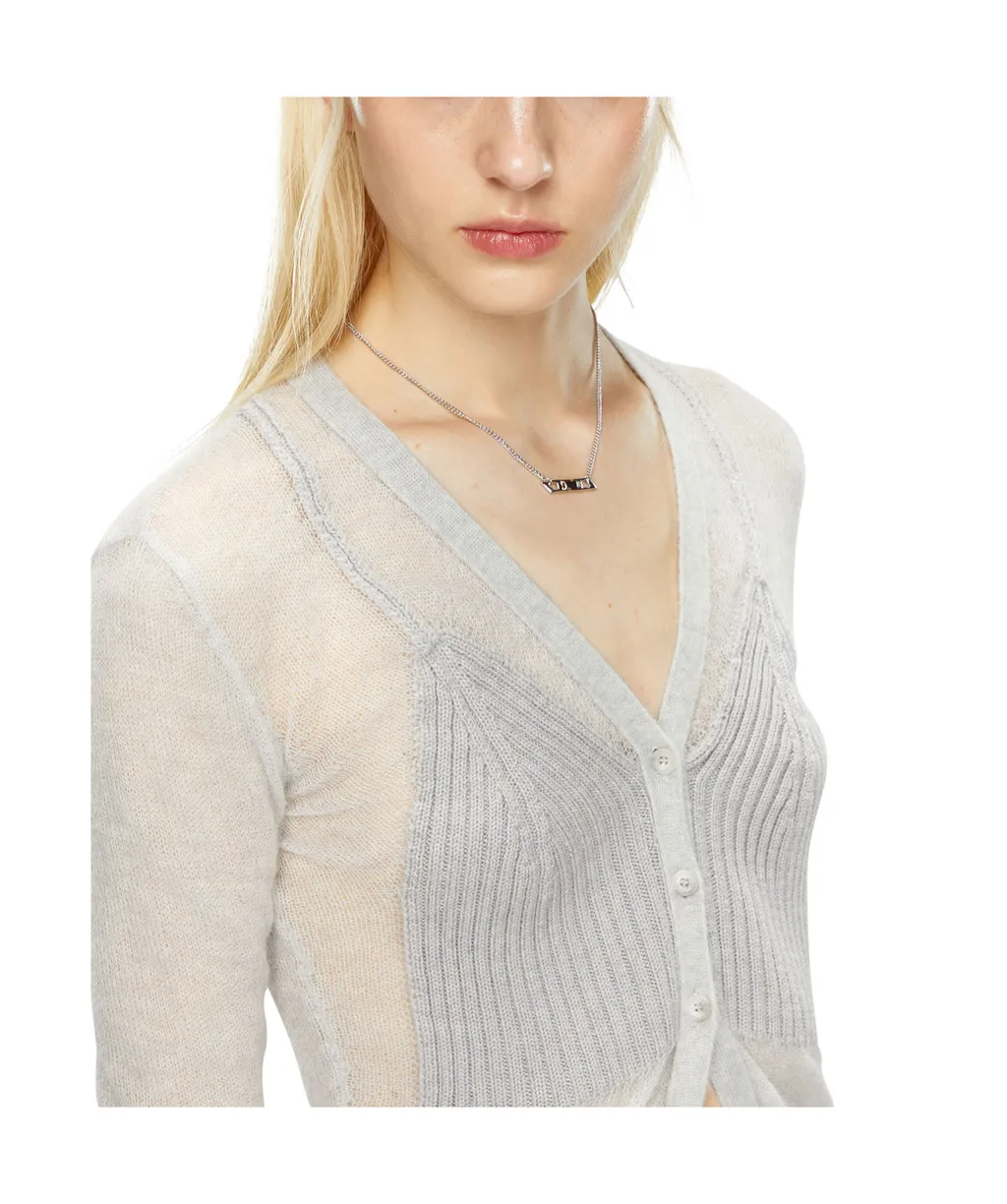 M-Arina Semi-Sheer Button-Up Cardigan