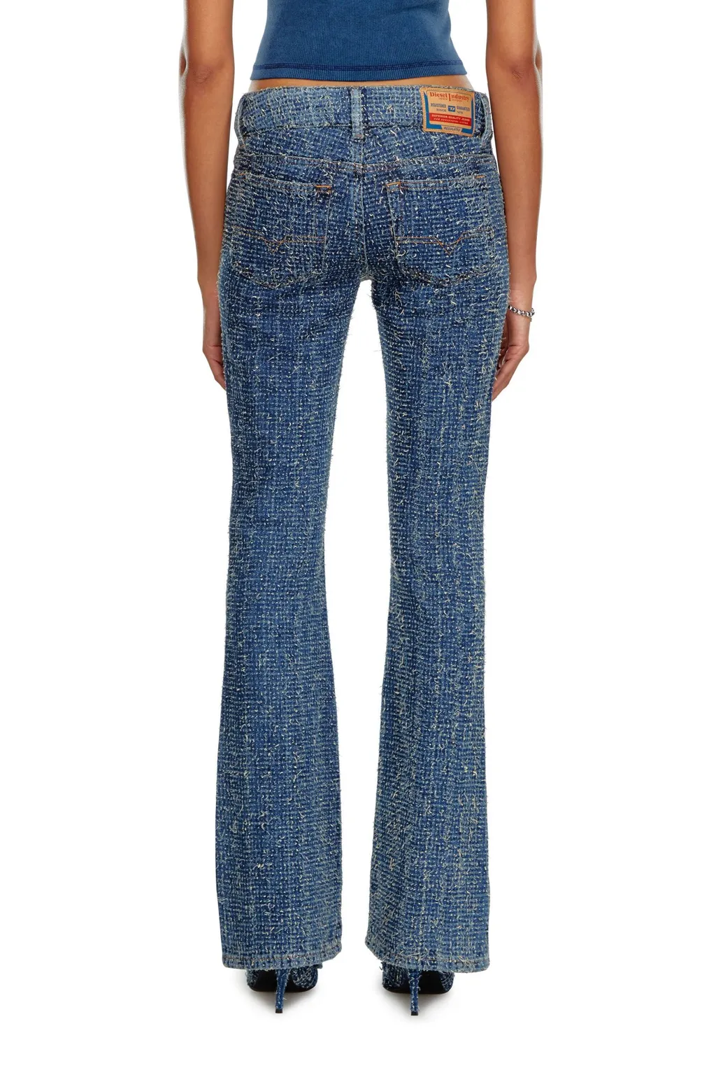 D-Ebush Low-Rise Flared Jeans