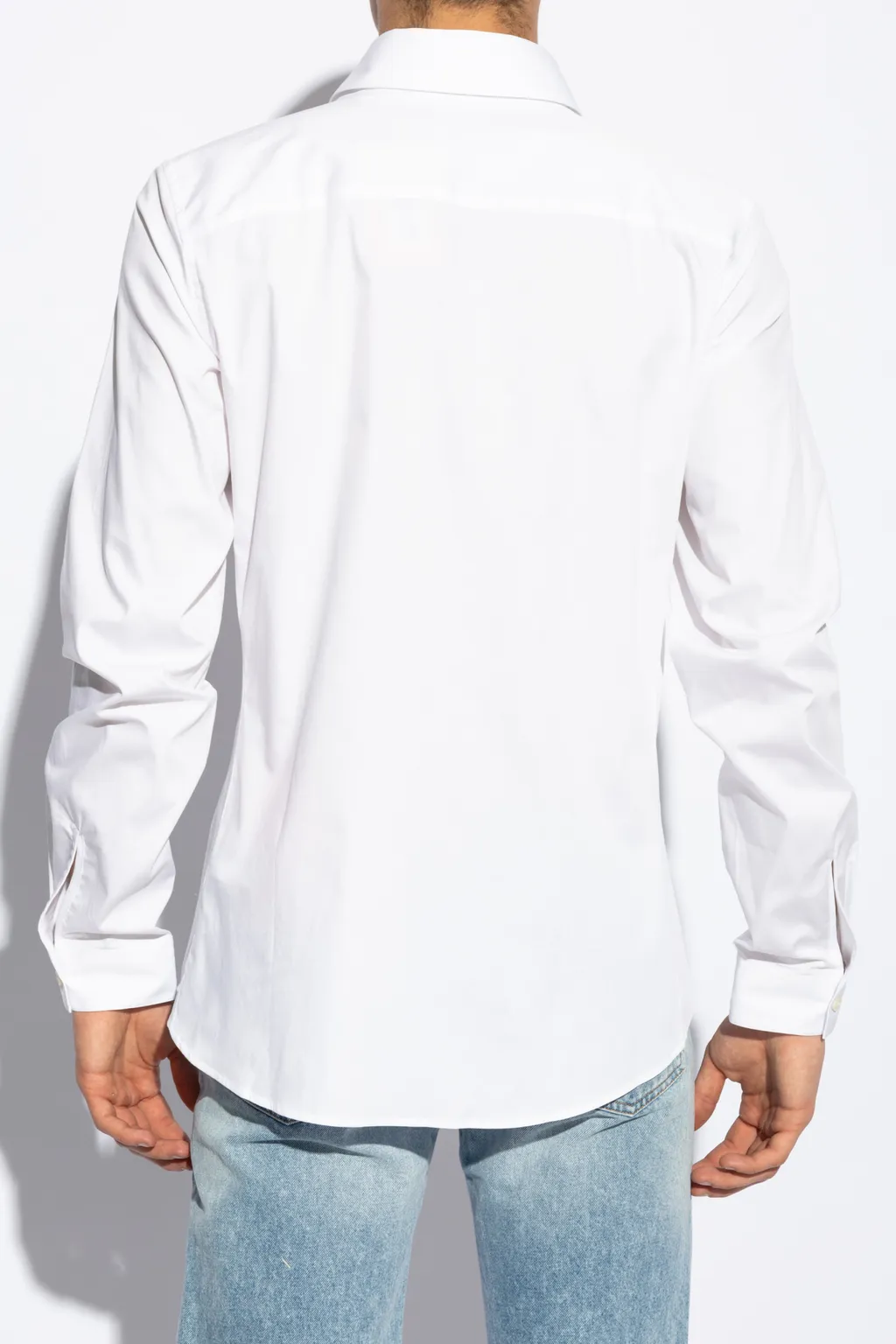 Logo Embroidered Long-Sleeved Shirt