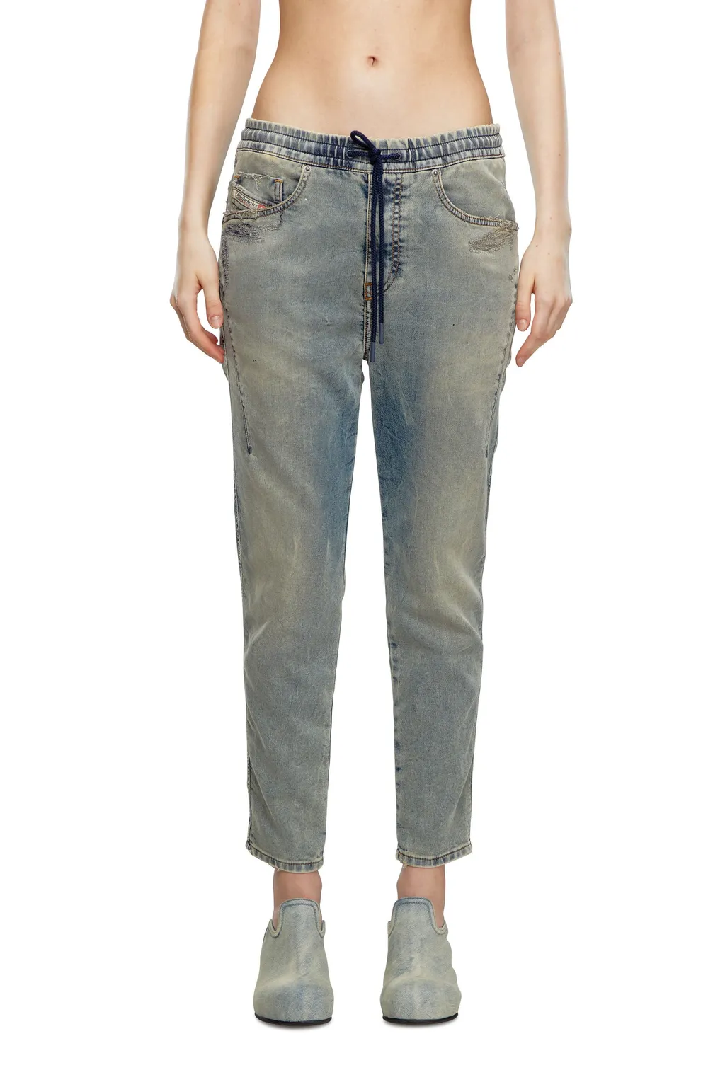 Bleached Tapered Jeans