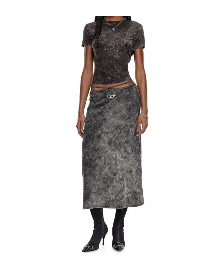 O-Rossi Marbled Midi Skirt