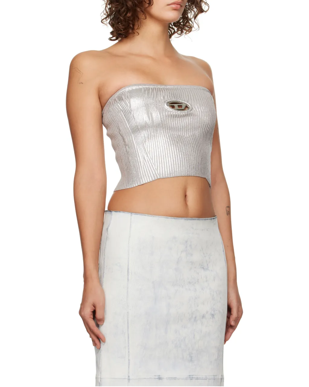 Strapless Cropped Top