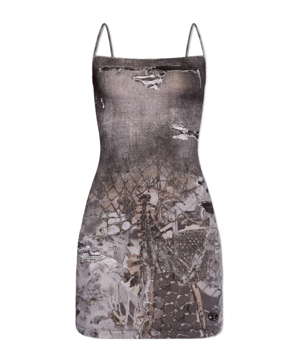 D-Hoppyn Denim-Print Minidress