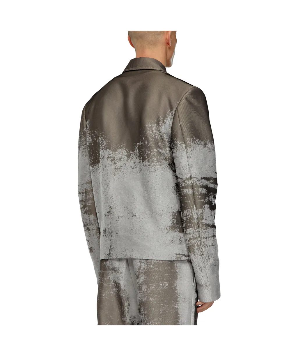 J-Pylon Abstract-Pattern Zipped Jacket