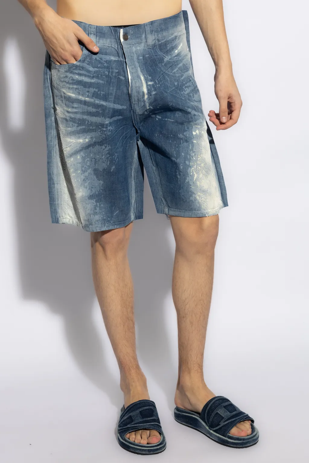 D-Shorty-Fse Peel-Off Denim Shorts